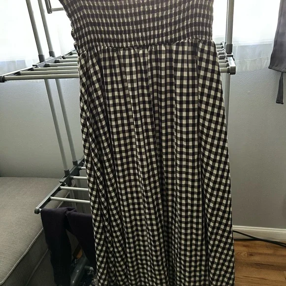 SHEIN Black and White Gingham Maxi Dress - Picture 4 of 5